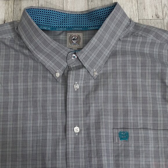 Cinch Shirt Men's 2XL Button Down Multicolor Plaid Western Long Sleeve Cowboy - Picture 9 of 15